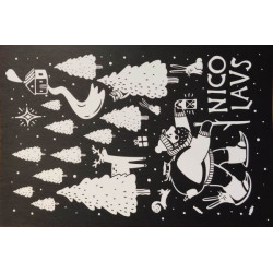 Открытка черная "Николаус"