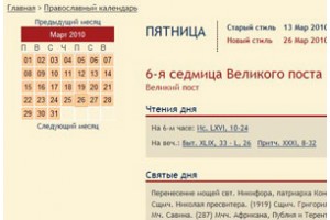 Проповеди и аудиозаписи воскресных тропарей на русском языке в «Православном календаре»